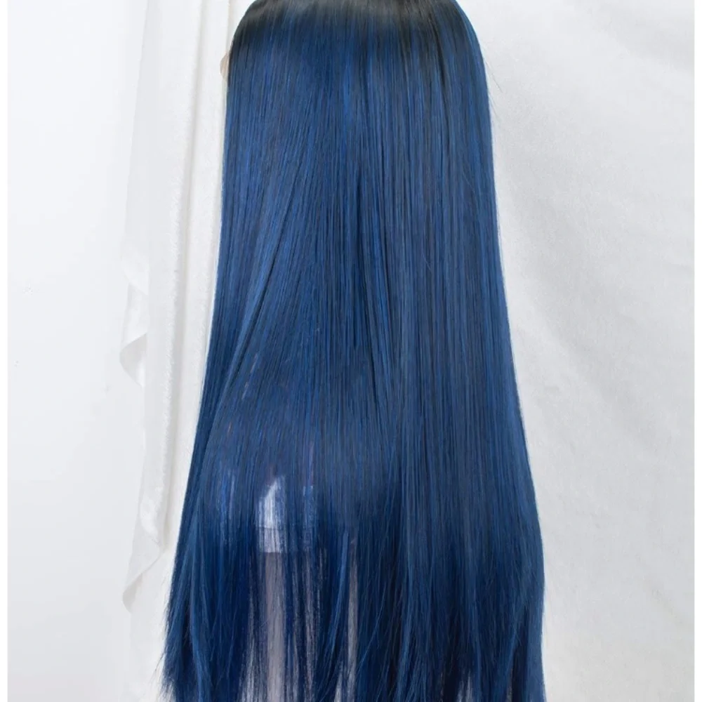 K. Jener 22” Blue ombré straight lace front wig